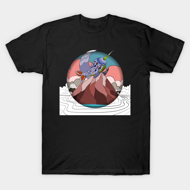 Space Narwhal T-Shirt by Bagaz